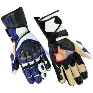 Gants de moto en cuir durables avec compatibilité tactile, respirants et coupe-vent pour la conduite en extérieur - Légers et unisexes - Product Image 4