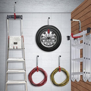 Crochets d'échelle <span class=keywords><strong>pour</strong></span> <span class=keywords><strong>plafond</strong></span> de <span class=keywords><strong>Garage</strong></span> crochets de <span class=keywords><strong>rangement</strong></span> muraux de <span class=keywords><strong>Garage</strong></span> crochet métallique robuste organisateur <span class=keywords><strong>pour</strong></span> échelles - Product Image 5