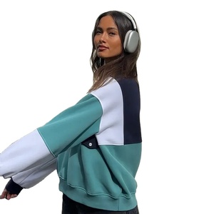 เสื้อสเวตเตอร์มีฮู้ดแขนยาวสีตัดกันแนวยุโรปอเมริกัน - Product Image 6