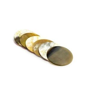 Posavasos de cuerno de vaca natural hechos a mano elegantes, posavasos rectangular ecológico para restaurante, oficina, hecho a mano para cualquier - Product Image 5