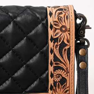 Nueva llegada de cuero de calidad superior Western Tooled Sling Bag Cowgirl Style Carving Wristlets Bag a un precio asequible - Product Image 4