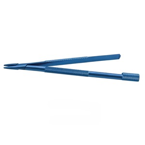 Instrument ophtalmique porte-lame en acier tête droite incurvée porte-aiguille de lame chirurgicale Hosanna chirurgical réutilisable - Product Image 1