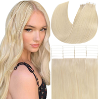 Extensions de cheveux à bandes adhésives invisibles en gros, 100 % cheveux humains, 18-30 pouces, sans perte, sans nœuds, extensions de cheveux invisibles à trame de peau