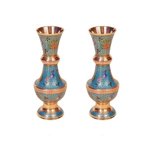 Florero de latón con acabado brillante de gran calidad, venta al por mayor, exportador, diseño hecho a mano personalizado, maceta de Metal para sala de estar. - Product Image 6