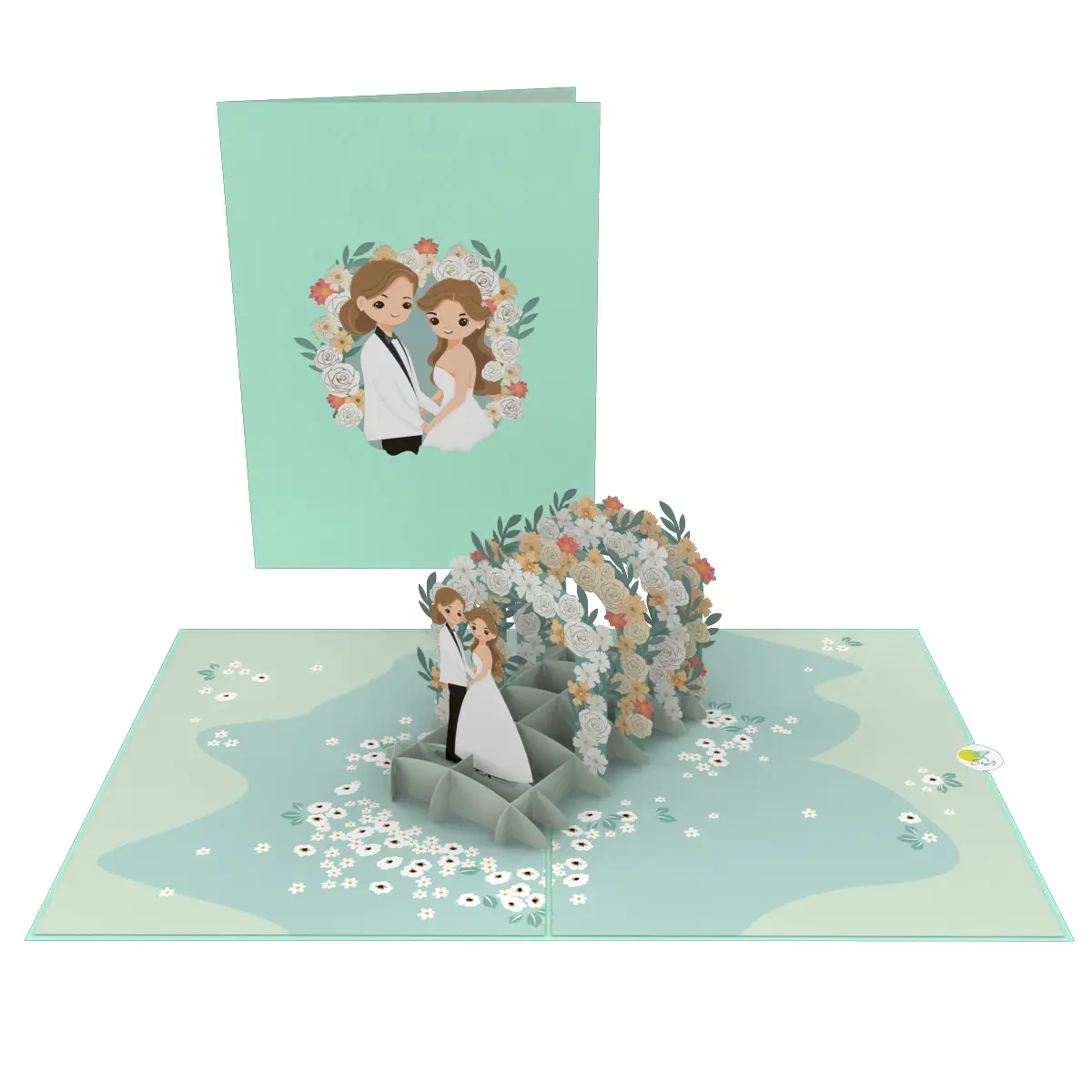 Wedding Gate Less 3D Pop Up Card Best Seller For Memorable Wedding Anniversary Birthday 3D Card Handmade Paper Las