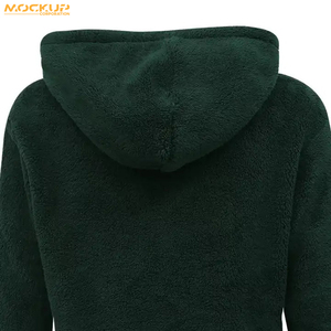 Top Sale ODM <b>Men's</b> <b>Hoodie</b> Sweatshirts Custom Fluffy <b>Fleece</b> Fur Lining <b>Sherpa</b> Winter Plain Dyed High Quality Hoodies - Product Image 6