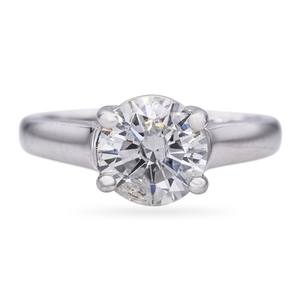 แหวนเพชรเม็ดเดี่ยวทรงบริลเลียนต์ 2.03 กะรัต วินเทจ แพลตตินั่ม ชุบทอง ได้รับการรับรองจาก IGI เพชรทิชยา สำหรับงานแต่งงาน - Product Image 1