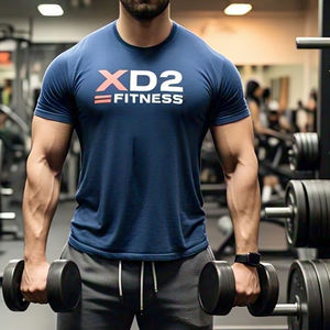 Vêtements de sport de qualité supérieure pour hommes, t-shirt d'entraînement, musculation, course, évacuation de l'humidité, vêtements de sport - Product Image 4