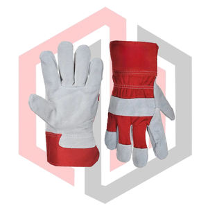 Chrome Rigger Combined Leather Palm <b>Gloves</b> Full Palm Tear Resistant Breathable Anti-static <b>Silicone</b>-free Powder-free <b>Gloves</b> - Product Image 4