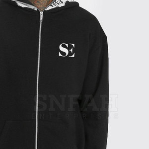 Wholesale Custom Logo Printed Solid Breathable Pullover Men's Hoodie with Face <b>Cover</b> for Winter Season - Product Image 5