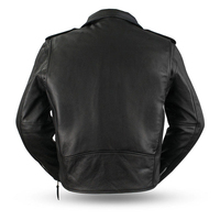 Veste d'hiver en cuir véritable et toile de style cyber-moto gothique, streetwear, avec logo personnalisable sur le devant pour hommes