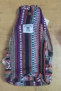 Handmade Nepal <b>Hemp</b> Dari Backpack Colorful Cotton <b>Fabric</b> Canvas Lining Zipper Closure Unisex Two Straps Wholesale Manufactured - Product Image 4