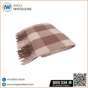 La manta de lana suave de lujo más vendida de Jacob tejida estilo mexicano del fabricante indio - Product Image 6