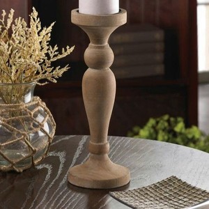 Grand bougeoir en bois de manguier pour réception de table, idéal pour mariage, décoration de maison, cadeau de Noël, lot de 3 bougeoirs bleus - Product Image 2