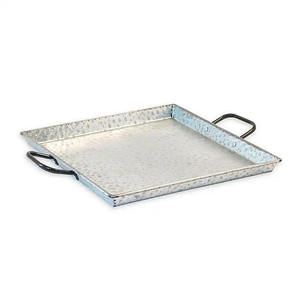 Grossiste Plateau de service en métal galvanisé avec poignée de forme rectangulaire pour la maison et l'hôtel Plateau de service de table - Product Image 1