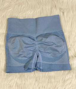 Pantalones cortos deportivos de cintura alta personalizables para mujer Pantalones deportivos de LICRA de nailon con cintura elástica con patrón sólido Tamaños personalizados - Product Image 6