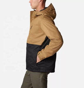 Outdoor Winter Canvas <b>Lightweight</b> Hooded Streetwear <b>Rain</b> <b>Jacket</b> Breathable Water Resistant Anti-Bacterial Front Letter Casual - Product Image 2