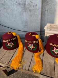 SHRINER FEZ CASE MARRON AVEC TEMPLE NAM BRODÉ À LA MAIN - Product Image 2