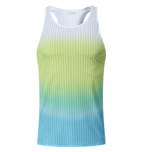 Singlet de sport pour homme, qualité supérieure, entièrement imprimé, Dryfit, léger, respirant, pour la course à pied, l'entraînement et la musculation en été. - Product Image 3