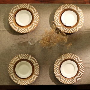 จานชาร์จไม้ทำด้วยมือขนาด13" - Product Image 3