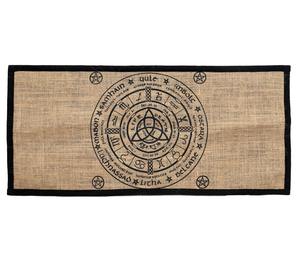 Nappe d'autel Coton Phases de lune Rétro Soleil Lune Déesse Pentagramme Nappe de table Couverture Étoile Par les expéditeurs indiens - Product Image 1