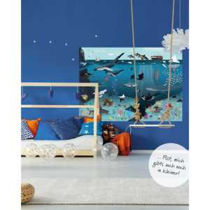 Moderna Decoración de Pared de Papel de 250g con Diseño de Mundo Submarino para Niños, 140 x 100 cm - Product Image 2