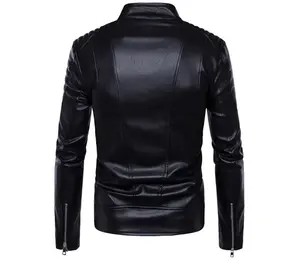 Veste en cuir vintage de haute qualité pour hommes-Style classique en cuir véritable et parfait pour les tenues décontractées et formelles - Product Image 3