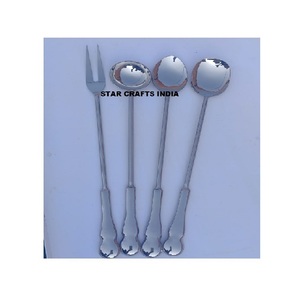 Multi Size of Salad bar Serving <b>Spoon</b> Set Stainless Steel <b>Soup</b> Rice Serving Premium High Quality Long Handle Modern Style - Product Image 1