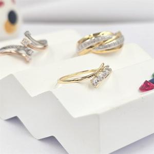 แหวนแต่งงานชุบโรเดียมสีเงิน925ทอง14K คลาสสิกสำหรับคู่รักที่งดงามและสง่างาม - Product Image 3