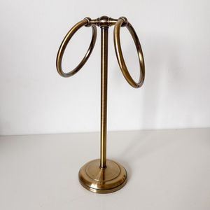 Brass <b>towel</b> <b>stand</b> for bathroom decor handcrafted luxury freestanding holder vintage style home hotel use - Product Image 2