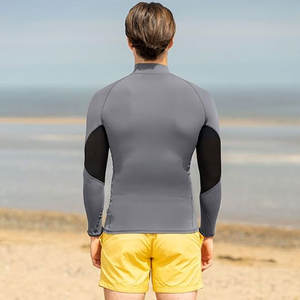 High Quality Rash Guard Swim Shirt With UPF 50 UV Protection Quick Dry Breathable Fabric For <b>Surfing</b> Swimming And Water Sports - Product Image 2