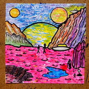 Cómics IW # 63 Obras de Arte Abstracto Contemporáneo para Decoración del Hogar, Lienzo de la Serie de Películas 3x3 con Base de Soporte - Product Image 2