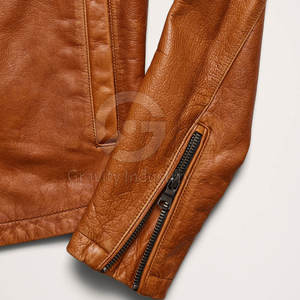 Chaqueta de Cuero Personalizada para Hombre, Venta Directa de Fábrica 2026, con Cuello Alto y Logotipo Frontal, MOQ Bajo, Chaqueta de Invierno - Product Image 6