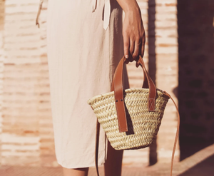 Bolso de paja, cesta de paja, bolsa de playa Natural, hecho a mano, marroquí - Product Image 1