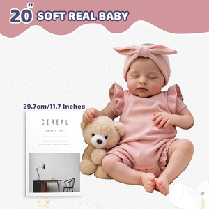 Babeside Liya 20 İnç Gerçekçi Yeniden Doğmuş Bebek Bebek Oyuncağı Yenidoğan Yumuşak Gövdeli El Boyaması Gerçekçi Oyuncak Kız Modeli Oyuncak Mini - Product Image 6