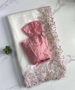 Nouveau concepteur Tebby Organza soie avec fil broderie Saree fabricant et fournisseur de Surat au taux le plus bas - Product Image 2