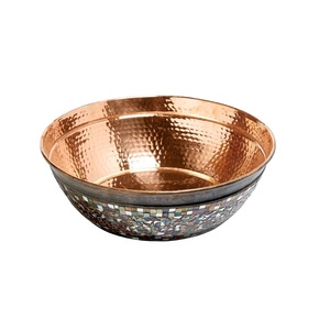 Top Arrivée Cuivre Navire Évier Rond Fabriqué À La Main Antique Finition Bassin Décor À La Maison Disponible à Des Prix De Gros - Product Image 3