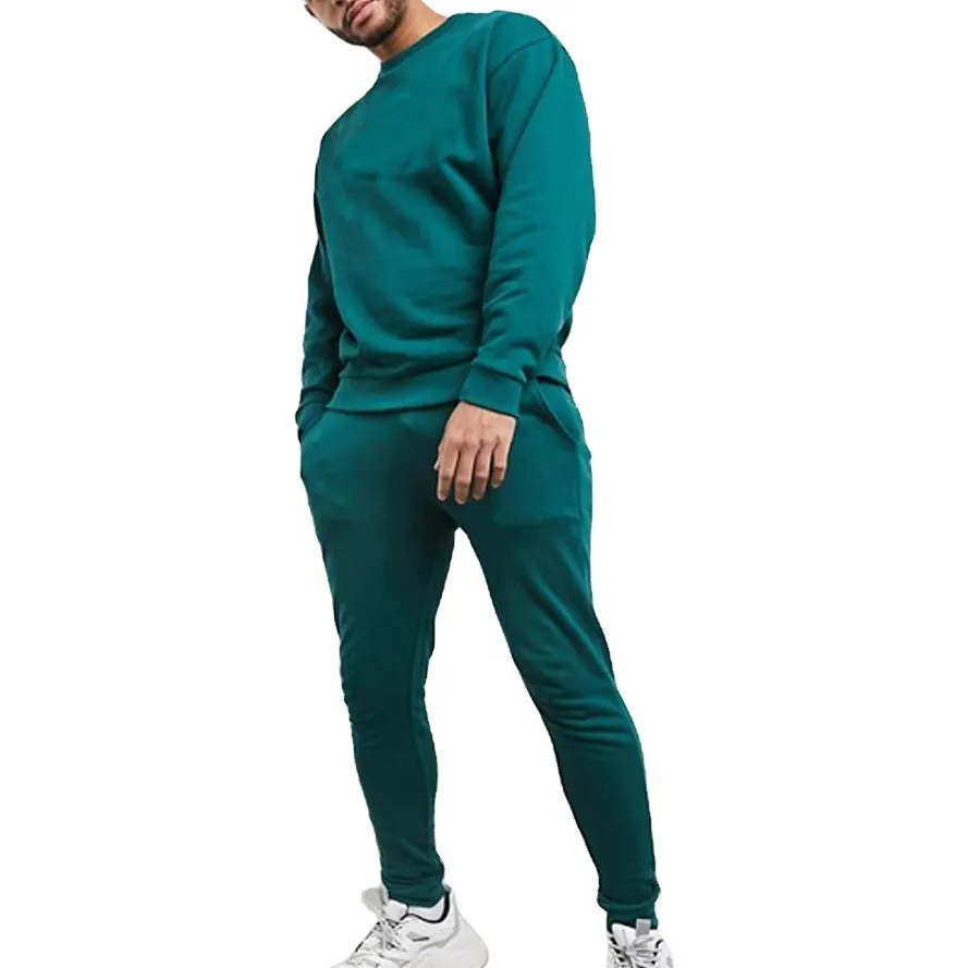 Low MOQ Custom Logo Winter Sweat suit Slim Fit Men Tracksuits Jogging Embroidered Suit Joggers Sets For Men Cotton