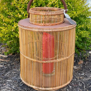 Linterna de ratán, linterna de bambú, lámpara de bambú hecha a mano, decoración ecológica para el hogar, venta al por mayor. - Product Image 6