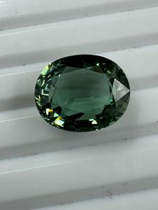 Alta calidad, 6,90 quilates, zafiro verde raro, piedra preciosa facetada suelta, piedra preciosa suelta de calidad súper fina - Product Image 5