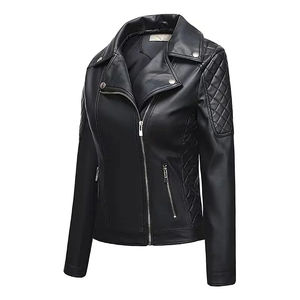 Nouveau style de veste en cuir pour femmes, vente en gros de vestes en cuir coupe-vent décontractées pour l'hiver, tenues avec service personnalisé - Product Image 5