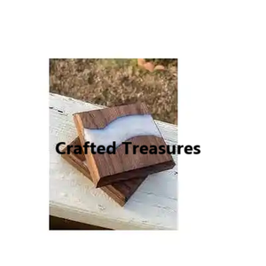 Round Wood Coaster With <b>Clear</b> <b>Resin</b> Usage Hotel Room Restaurant Office New Collection Coasters Hot Selling Make in India 2025 - Product Image 5