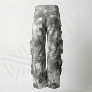 Pantalones Vaqueros de Color Personalizado con Múltiples Bolsillos para Mujer, Pantalones Cargo de Mezclilla de Largo Completo, Cintura Alta, Estilo Casual, Ropa de Calle para Mujer - Product Image 2