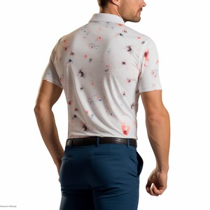 Hombres de alta calidad para Polos 100% algodón sublimación impresa diseño tela de punto de manga corta bordada - Product Image 6