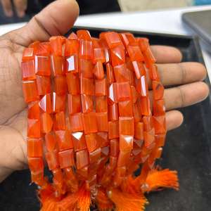 หินอัญมณีธรรมชาติสี่เหลี่ยมลูกปัดสี่เหลี่ยมคาร์นาเลียนสำหรับเครื่องประดับ - Product Image 3