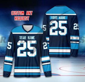2025 Premium Quality Factory Wholesale Custom Breathable Printed Ice Hockey Uniforms Set Customized Design Team <b>Name</b> 100% - Product Image 2