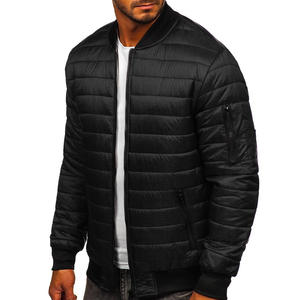 Blouson aviateur pour hommes sur mesure en gros poids léger avec manches longues col montant de haute qualité dernier style lettre motif - Product Image 4