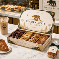 AT PACK Individuell Bedruckte Luxus-Dessert-Geschenkboxen mit Band Großhandel Bäckerei-Verpackungsbox für Datteln Schokolade Gebäck Süßigkeiten