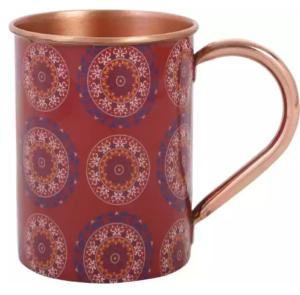 Taza de cobre con diseño en relieve de Venta caliente Taza de cobre de mula de Moscú creativa disponible en proveedor de diferentes estilos de India - Product Image 3