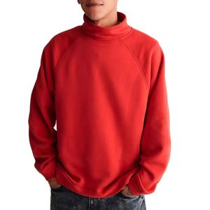 Winter Autumn Printed Women's Sweatshirts <b>Mock</b> <b>Neck</b> Raglan Sleeves Customized Letters Front Cotton Fleece Heavyweight Loose Fit - Product Image 6
